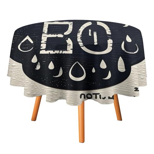 FHESDCW Wassertropfen-Tischdecke, hitzebeständig, Polyester, rund, strapazierfähig, waschbar, Tischdecke für Küche, Party, Hochzeit, Picknick, 178 x 177,8 cm FHESDCW Wassertropfen-Tischdecke, hitzebeständig, Polyester, rund, strapazierfähig, waschbar, Tischdecke für Küche, Party, Hochzeit, Picknick, 178 x 177,8 cm von FHESDCW