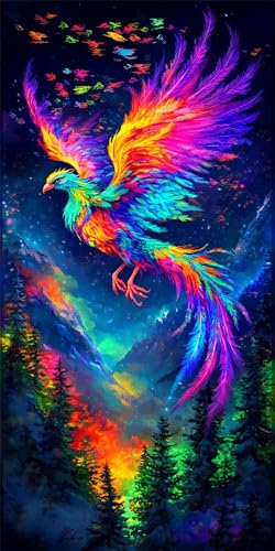 Diamond Painting Kinder Landschaft, Diamond Painting Set für Erwachsene und Kinder, DIY Diamant Kunst, Mosaikherstellung, Diamanten Malerei Stickerei Kreuzstich Home Wand Dekor Phönix 100x200cm H-766 von FHFFTZSC