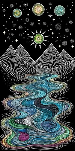 Landschaft Diamond Painting Kinder, Diamond Painting Erwachsene groß Abstrakt, Diamant Malerei Set, 5D Diamant Kunst Bilder Anfänger, DIY Mosaikherstellung Bastelset, Wanddekoration 70x140cm H-761 Landschaft Diamond Painting Kinder, Diamond Painting Erwachsene groß Abstrakt, Diamant Malerei Set, 5D Diamant Kunst Bilder Anfänger, DIY Mosaikherstellung Bastelset, Wanddekoration 70x140cm H-761 von FHFFTZSC