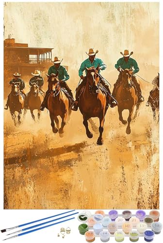 Malen Nach Zahlen Cowboy Malen Nach Zahlen Erwachsene Pferd Malen Nach Zahlen Kinder Anfänger Bastelset mit Rahmen 40x50cm, 5D DIY Ölgemälde Kit für Zimmer Deko Wohnzimmer, Geschenke für Frauen -3914 Malen Nach Zahlen Cowboy Malen Nach Zahlen Erwachsene Pferd Malen Nach Zahlen Kinder Anfänger Bastelset mit Rahmen 40x50cm, 5D DIY Ölgemälde Kit für Zimmer Deko Wohnzimmer, Geschenke für Frauen -3914 von FHFFTZSC