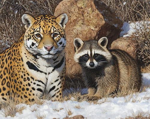 Malen Nach Zahlen Erwachsene Tier Malen Nach Zahlen Tiger Bastelset Erwachsene, Paint by Numbers Mit 3 Pinseln und Acrylfarbe, DIY Set für Anfänger und Kinder Ohne Rahmen, Wanddeko 30 x 40 cm x-z122 von FHFFTZSC