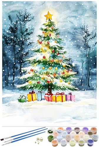 Malen Nach Zahlen Erwachsene Weihnachtsbaum Malen Nach Zahlen Geschenk Malen Nach Zahlen ab 7 Jahre Mädchen, Handgemalt Ölgemälde für Anfänger mit 3 Pinseln und Acrylfarbe, 60x90cm mit Rahmen -2317 Malen Nach Zahlen Erwachsene Weihnachtsbaum Malen Nach Zahlen Geschenk Malen Nach Zahlen ab 7 Jahre Mädchen, Handgemalt Ölgemälde für Anfänger mit 3 Pinseln und Acrylfarbe, 60x90cm mit Rahmen -2317 von FHFFTZSC