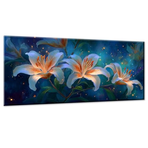Malen Nach Zahlen Lilie Malen Nach Zahlen Kinder ab 7, DIY Set Erwachsene mit Pinseln und Acrylfarben, Kreativ Set für Erwachsene Anfänger, Anlage Paint by Numbers für Home Décor, 40x80 CM w0-1 von FHFFTZSC