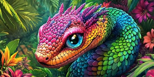 Tier Diamond Painting Kinder, Diamond Painting Erwachsene groß Drachen, Diamant Malerei Set, 5D Diamant Kunst Bilder Anfänger, DIY Mosaikherstellung Bastelset, Wanddekoration für Zuhause 50x100cm H-29 Tier Diamond Painting Kinder, Diamond Painting Erwachsene groß Drachen, Diamant Malerei Set, 5D Diamant Kunst Bilder Anfänger, DIY Mosaikherstellung Bastelset, Wanddekoration für Zuhause 50x100cm H-29 von FHFFTZSC