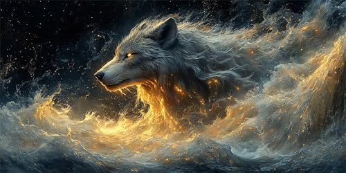 Tier Diamond Painting Kinder, Diamond Painting Erwachsene groß Wolf, Diamant Malerei Set, 5D Diamant Kunst Bilder Anfänger, DIY Mosaikherstellung Bastelset, Wanddekoration für Zuhause 25x50cm H-25 Tier Diamond Painting Kinder, Diamond Painting Erwachsene groß Wolf, Diamant Malerei Set, 5D Diamant Kunst Bilder Anfänger, DIY Mosaikherstellung Bastelset, Wanddekoration für Zuhause 25x50cm H-25 von FHFFTZSC