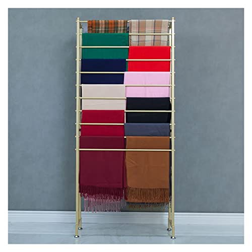 FHSLKXIM Aufrechter, Multifunktionaler Präsentationsständer Für Stoffe/Geschenkpapier/Seidenschals, Robuster, Moderner 11-Lagiger Aufbewahrungs-Organizer, Platzsparend, Gold, Länge 70 cm FHSLKXIM Aufrechter, Multifunktionaler Präsentationsständer Für Stoffe/Geschenkpapier/Seidenschals, Robuster, Moderner 11-Lagiger Aufbewahrungs-Organizer, Platzsparend, Gold, Länge 70 cm von FHSLKXIM