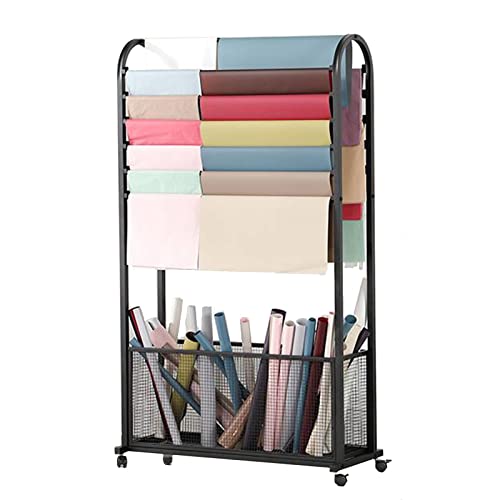 FHSLKXIM Bodenschal-Präsentationsständer Mit Gitterkorb, Organizer Für Rollendes Geschenkpapier, Aufbewahrungshalter Aus Metall Für Bänder/Stoffe/Satin/Vinylrollen, Einfarbig, 80 X 30 X 140 cm FHSLKXIM Bodenschal-Präsentationsständer Mit Gitterkorb, Organizer Für Rollendes Geschenkpapier, Aufbewahrungshalter Aus Metall Für Bänder/Stoffe/Satin/Vinylrollen, Einfarbig, 80 X 30 X 140 cm von FHSLKXIM