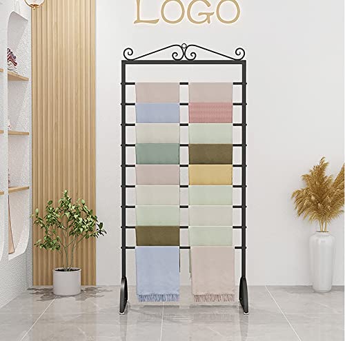 FHSLKXIM Bodenstehender Band-Geschenkpapier-Organizer, Aufbewahrungsständer, 9-Lagiger Mehrzweck-Schalständer Aus Metall Für Einzelhandelsgeschäfte/Blumenläden, Schwarz, Länge 70 cm FHSLKXIM Bodenstehender Band-Geschenkpapier-Organizer, Aufbewahrungsständer, 9-Lagiger Mehrzweck-Schalständer Aus Metall Für Einzelhandelsgeschäfte/Blumenläden, Schwarz, Länge 70 cm von FHSLKXIM