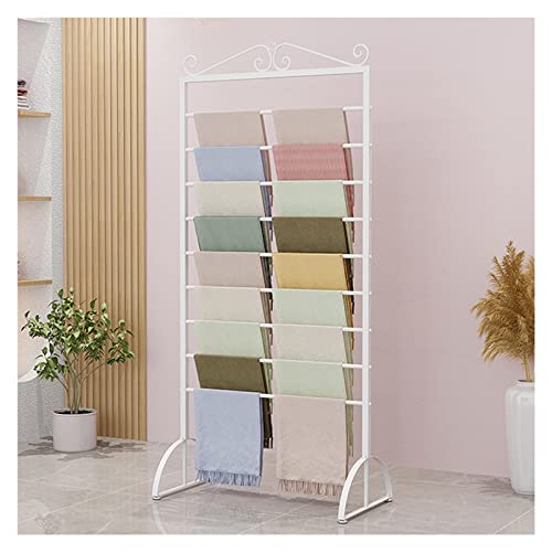 FHSLKXIM Bodenstehender Band-Geschenkpapier-Organizer, Aufbewahrungsständer, 9-Lagiger Mehrzweck-Schalständer Aus Metall Für Einzelhandelsgeschäfte/Blumenläden, Weiß, Länge 90 cm FHSLKXIM Bodenstehender Band-Geschenkpapier-Organizer, Aufbewahrungsständer, 9-Lagiger Mehrzweck-Schalständer Aus Metall Für Einzelhandelsgeschäfte/Blumenläden, Weiß, Länge 90 cm von FHSLKXIM