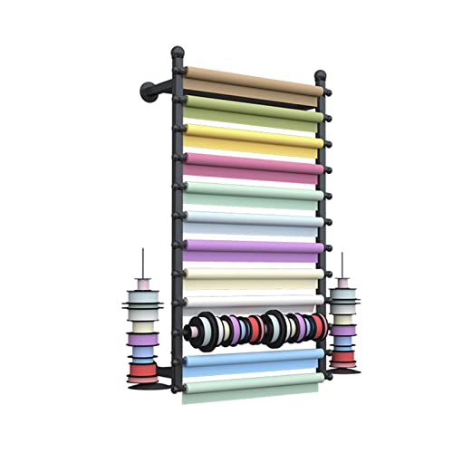 FHSLKXIM Geschenkpapier-Aufbewahrungshalter Für Die Wand, Metall-Präsentationsständer Mit Großer Kapazität Für Blumenladen/Bastelräume, Verpackungsbandspender, Schwarz, 80 X 20 X 120 cm FHSLKXIM Geschenkpapier-Aufbewahrungshalter Für Die Wand, Metall-Präsentationsständer Mit Großer Kapazität Für Blumenladen/Bastelräume, Verpackungsbandspender, Schwarz, 80 X 20 X 120 cm von FHSLKXIM