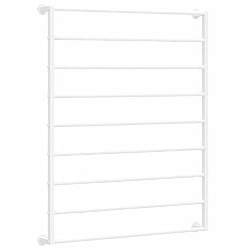 FHSLKXIM Wandhalterung Für Schalhalter Im Bekleidungsgeschäft, 9-Lagiger Einzelhandelsständer Aus Metallband/Geschenkpapier/Seidenschal/Schal/Hosen, Abnehmbare Querstange, Weiß, Länge, 80 cm von FHSLKXIM