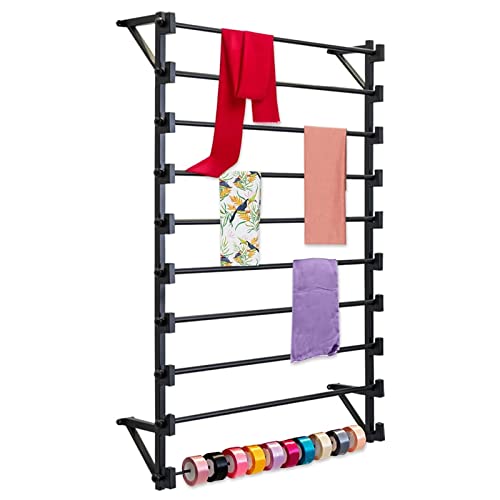 FHSLKXIM Wandregal Mit 10 Ebenen Für Schals Und Bänder, Robust, Modern, Groß, Für Hijab, Jeans, Handtücher, Geschenkpapier, Platzsparend, Bewegliche Querstange, Mehrfarbig, 70 X 20 X 120 cm FHSLKXIM Wandregal Mit 10 Ebenen Für Schals Und Bänder, Robust, Modern, Groß, Für Hijab, Jeans, Handtücher, Geschenkpapier, Platzsparend, Bewegliche Querstange, Mehrfarbig, 70 X 20 X 120 cm von FHSLKXIM