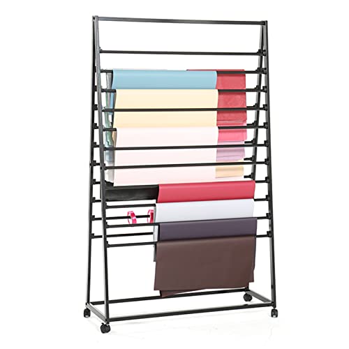Modernes, Aufrecht Stehendes Mehrzweck-Präsentationsregal Für Schals/Handtücher/Geschenkpapier/Kopftücher, Beweglicher, Moderner Organizer Mit Großer Kapazität Und Rädern, Schwarz, 100 X 40 X 120 Cm Modernes, Aufrecht Stehendes Mehrzweck-Präsentationsregal Für Schals/Handtücher/Geschenkpapier/Kopftücher, Beweglicher, Moderner Organizer Mit Großer Kapazität Und Rädern, Schwarz, 100 X 40 X 120 Cm von FHSLKXIM