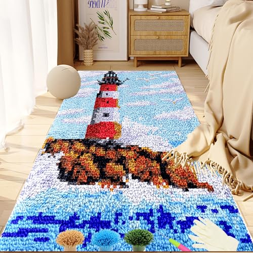 Knüpfteppich Zum Selber Knüpfen Leuchtturm Tapisserie Teppich Knüpf-Sets Kreuzstich Set Knüpfteppich Formteppich Knüpfpackung KnüPfen set für Anfänger,Teppich KnüPfen set Erwachsene 61 x 87 cm Knüpfteppich Zum Selber Knüpfen Leuchtturm Tapisserie Teppich Knüpf-Sets Kreuzstich Set Knüpfteppich Formteppich Knüpfpackung KnüPfen set für Anfänger,Teppich KnüPfen set Erwachsene 61 x 87 cm von FHXQEBEYEXA