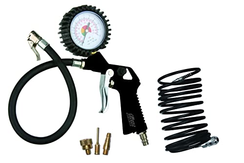 FIAC Reifenfüllset für Kompressor 5-teilig, Füllpistole mit Spiralschlauch 5m, Inkl. Reifenfüllgerät mit Manometer und 3 Fülldüsen, Max. Druck 8 Bar, Schwarz FIAC Reifenfüllset für Kompressor 5-teilig, Füllpistole mit Spiralschlauch 5m, Inkl. Reifenfüllgerät mit Manometer und 3 Fülldüsen, Max. Druck 8 Bar, Schwarz von FIAC
