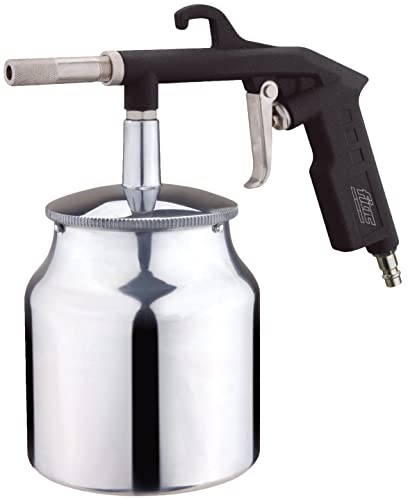 FIAC Sandstrahlpistole für Kompressor mit 6mm Düse, Sandstrahlgebläse mit 1L Sandtank, Kompressorzubehör, Max. 8 Bar Druck, Schwarz von FIAC