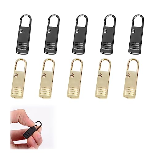 10 Stück Reißverschluss Zieher, Upgraded Zipper Pull, Reißverschluss Schieber Ersatz, Abnehmbare Reißverschluss Zipper Pull Tab, Rucksäcke Reißverschluss Zipper, Metallreißverschluss Pull Tab von FIBOUND