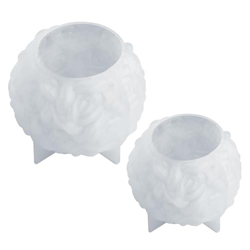 2 Stück Rosenkugel Kerzen Silikonform, Blume Kerzengießformen, Rosen Silikonform, Rosenkugel Kerzenform, Rosenkugel-Harzformen, Blumenkugel-Harzform, für Duftkerze, Valentinstag, Ornamente 2 Stück Rosenkugel Kerzen Silikonform, Blume Kerzengießformen, Rosen Silikonform, Rosenkugel Kerzenform, Rosenkugel-Harzformen, Blumenkugel-Harzform, für Duftkerze, Valentinstag, Ornamente von FIBOUND