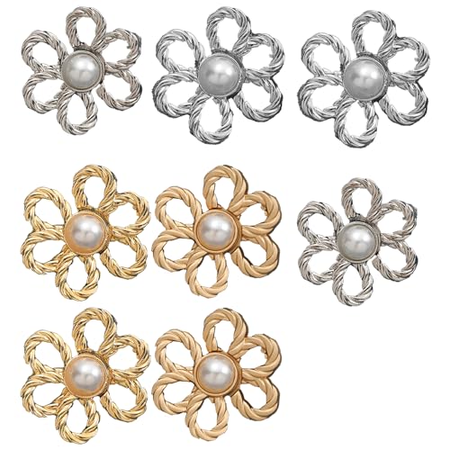 8 Stück Blumenmuster Verstellbare Hosenknöpfe, Clip-on-Hosenknopf mit Sechs Blütenblättern, Verstellbarer Hosenknopfspanner, Dekorativer Blumen-Jeansknopf, für Lockere Jeans-Hosen-Kleidung 8 Stück Blumenmuster Verstellbare Hosenknöpfe, Clip-on-Hosenknopf mit Sechs Blütenblättern, Verstellbarer Hosenknopfspanner, Dekorativer Blumen-Jeansknopf, für Lockere Jeans-Hosen-Kleidung von FIBOUND