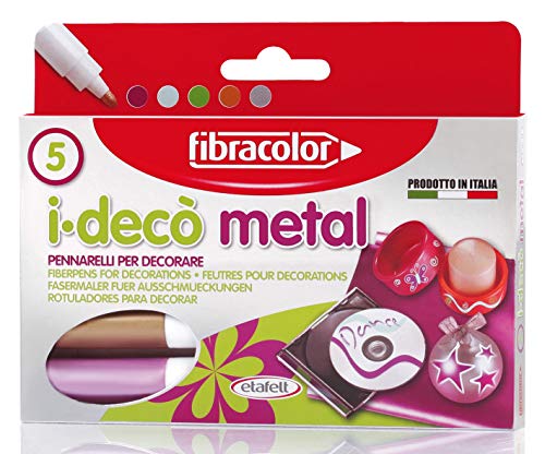 FIBRACOLOR I-Deco' Metal Packung mit 5 Filzstiften grob metallic FIBRACOLOR I-Deco' Metal Packung mit 5 Filzstiften grob metallic von FIBRACOLOR