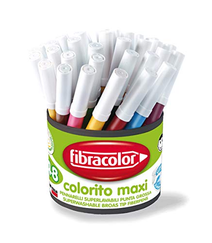 Fibracolor Colorito Maxi Dose 48 Filzstifte extra abwaschbar von FIBRACOLOR