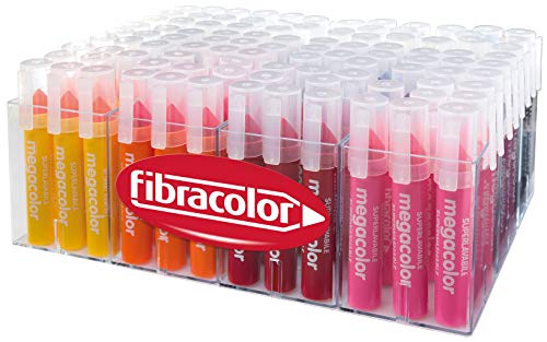 Fibracolor Megacolor Multispachtel 100 Filzstifte konisch Maxi superabwaschbar von FIBRACOLOR