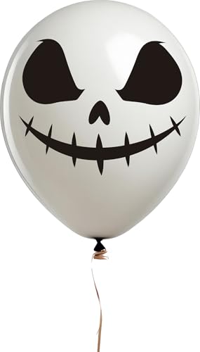 FIESTAS GUIRCA | 10 Gespenster Luftballons (30 cm) - Halloween Dekoration und Kostümparty Deko - Ideal für Gespenster Feiern und Themen-Events - Weiß und Schwarz von FIESTAS GUIRCA