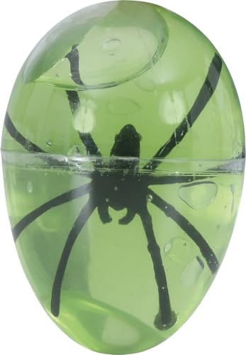 FIESTAS GUIRCA | Display 12 Eier mit Slime und Spinnen (6 cm) - Spielzeug für Halloween und Mottopartys - Schleim ideal als Halloween Mitgebsel für Süßes oder Sauerers von FIESTAS GUIRCA