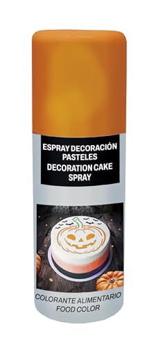 FIESTAS GUIRCA | Kuchen Dekorationsspray Orange (100 ml) - Küchenutensil zum Dekorieren von Torten und Desserts - Ideal für Halloween und Themenpartys - Backzubehör - Orange von FIESTAS GUIRCA