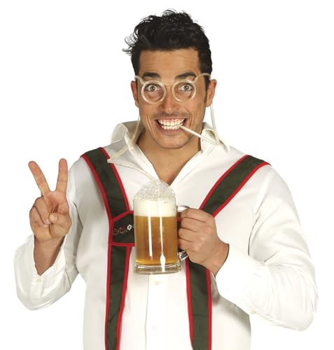 FIESTAS GUIRCA | Party Trinkbrille Transparent - Kostümzubehör für Junggesellenabschiede und Bierfeiern - Ideal für Erwachsene Unisex auf Themenpartys - Transparent FIESTAS GUIRCA | Party Trinkbrille Transparent - Kostümzubehör für Junggesellenabschiede und Bierfeiern - Ideal für Erwachsene Unisex auf Themenpartys - Transparent von FIESTAS GUIRCA