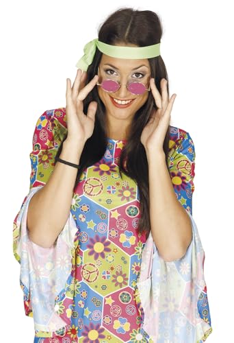 FIESTAS GUIRCA | Rosa Hippie Brille - Kostümzubehör für 60er Jahre Partys und Hippie Themen - Ideal für Erwachsene Unisex zu Karneval und Halloween - Rosa von FIESTAS GUIRCA