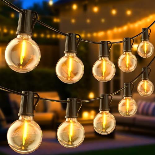 Lichterkette Außen Strom 48,15 M, 70+2 G40 Glühbirnen LED Lichterkette Outdoor mit Stecker Innen Aussen 2700K Wamrweiße IP54 Wasserdicht für Balkon Garten Party Camping Hochzeit Terrasse Pavillon von FIFlying