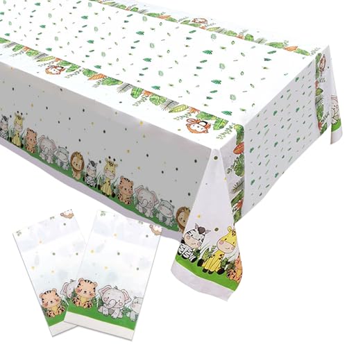FIHODONE 3 Stück Tischdecke Kindergeburtstag 274 X 137 CM, Tischdecke Geburtstag, Wild One Geburtstag Deko, Geburtstag Tischdecke, Dschungel Geburtstag Dekoration Rechteckig für Kindergeburtstag Party FIHODONE 3 Stück Tischdecke Kindergeburtstag 274 X 137 CM, Tischdecke Geburtstag, Wild One Geburtstag Deko, Geburtstag Tischdecke, Dschungel Geburtstag Dekoration Rechteckig für Kindergeburtstag Party von FIHODONE