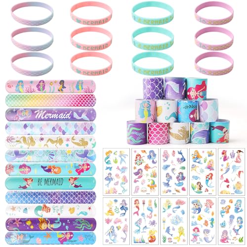 34PCS Meerjungfrau Geburtstag Deko, Enthält 10 Tattoo-Aufkleber, 12 Mermaid Schnapparmband, 12 Armband,Meerjungfrauen Gastgeschenk für Mitgebsel Kindergeburtstag, Meerjungfrau Geburtstag Deko 34PCS Meerjungfrau Geburtstag Deko, Enthält 10 Tattoo-Aufkleber, 12 Mermaid Schnapparmband, 12 Armband,Meerjungfrauen Gastgeschenk für Mitgebsel Kindergeburtstag, Meerjungfrau Geburtstag Deko von FIHODONE