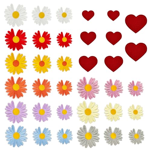 FIHODONE 35 Stück Aufnäher zum Aufbügeln, Herz Patches zum Aufbügeln, Blume Flicken zum Aufbügeln Kinder, Bügelbilder, Aufbügel Patches für Hut Jacke Jeans FIHODONE 35 Stück Aufnäher zum Aufbügeln, Herz Patches zum Aufbügeln, Blume Flicken zum Aufbügeln Kinder, Bügelbilder, Aufbügel Patches für Hut Jacke Jeans von FIHODONE