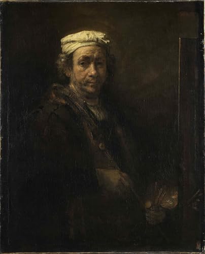 FIKAGXQGT Ölgemälde Wandbilder Wandkunst Bild Druck Leinwand Malerei Poster Selbstporträt an der Staffelei Porträt De L'artiste Au Chevalet von Rembrandt Van Rijn für Wanddekoration 60x90cm FIKAGXQGT Ölgemälde Wandbilder Wandkunst Bild Druck Leinwand Malerei Poster Selbstporträt an der Staffelei Porträt De L'artiste Au Chevalet von Rembrandt Van Rijn für Wanddekoration 60x90cm von FIKAGXQGT