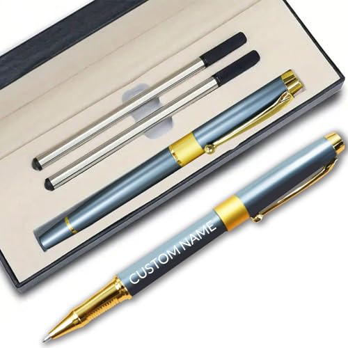 Kugelschreiber Personalisiert, Personalisierte Kugelschreiber mit Namen, Stifte Selber Machen, Gelstifte Schwarz, Stift Personalisiert Geschenk für Schreiben, Bürobedarf für Schule und Geschäft von FIKCIK