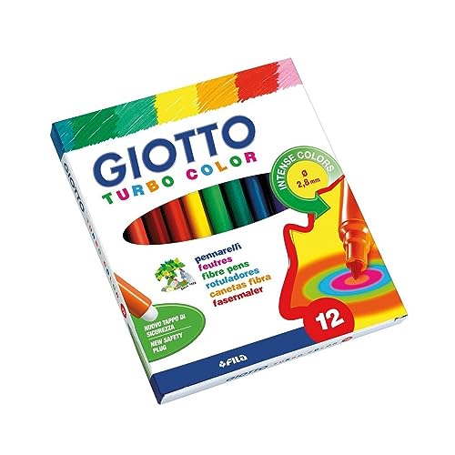 FILA Giotto Turbo color Fasermaler, 12-teilig (1 Set) von GIOTTO