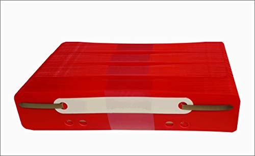 FILE PP Heftstreifen mit Kunststoffdeckleiste-rot, Polypropylen, 150 x 34 mm von FILE