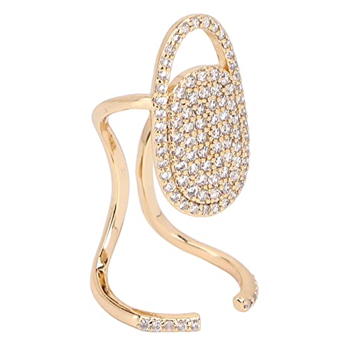 FILFEEL Verstellbare Strassnagelabdeckungsringe Schöne Fingerdekoration Ringe Sichere Kupferfingerdekoration Ringe für Partys (3047 Gold) von FILFEEL