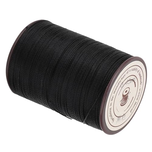 FILFEEL Waches Gewinde, Ledernähungsfadenwachgewinkel Faden für Leder Ledernähte Wachgewachselte Wachgewachselung für Handnähte Lederhandwerk DIY Projects Schuhe Reparaturbuch Bindung (BLACK) von FILFEEL