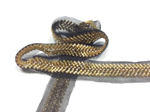 1 m Borte aus Korallen Farbe Gold 1,5 cm 1 m Borte aus Korallen Farbe Gold 1,5 cm von FILMODA