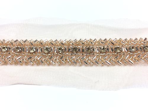 Borte aus Korallen, 2 cm breit, Puderfarben, 1 Meter Borte aus Korallen, 2 cm breit, Puderfarben, 1 Meter von FILMODA