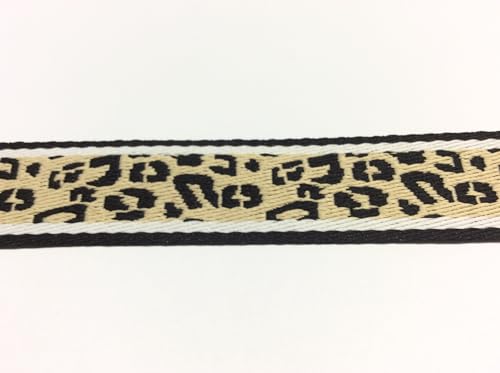 Dekorative Borte mit Leopardenmuster, Zierband, 1 m (beige) von FILMODA