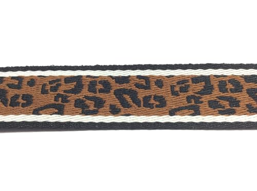 Dekorative Borte mit Leopardenmuster, Zierband, 1 m (braun) von FILMODA