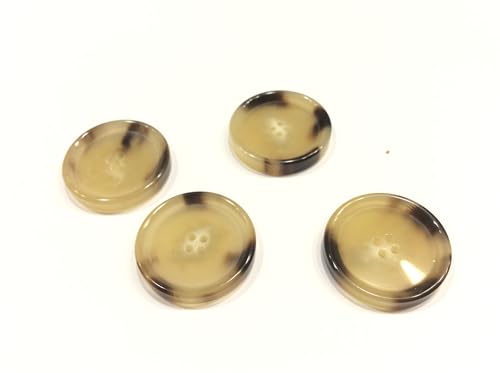 FILMODA Knopf mit Marmor-Effekt, Beige, hergestellt in Italien (Beige, 22 mm) von FILMODA