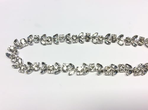 FILMODA Schmuckkette zum Aufnähen mit Kristallen, 25 cm, Silber, flexible Basis für Kleidungsdekoration FILMODA Schmuckkette zum Aufnähen mit Kristallen, 25 cm, Silber, flexible Basis für Kleidungsdekoration von FILMODA
