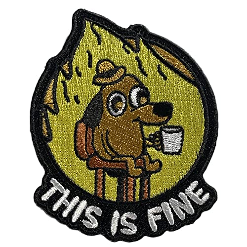 This is Fine Moral Patch, Meme Patch for Backpacks, Military Patch, Hook and Loop, Tactical Murph, Veteran Owned von FILSEF
