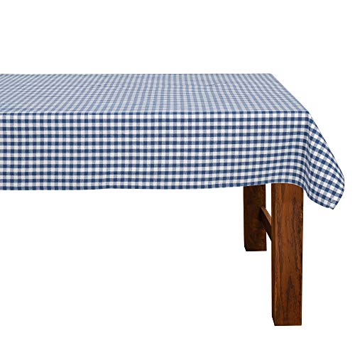 FILU Tischdecke 100 x 140 cm Blau/Weiß kariert (Farbe und Größe wählbar) - hochwertig gefertigtes Tischtuch aus 100% Baumwolle von FILU