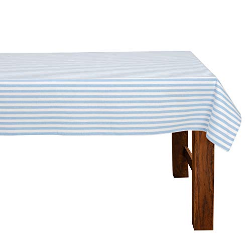 FILU Tischdecke 100 x 140 cm Hellblau/Weiß gestreift (Farbe und Größe wählbar) von FILU
